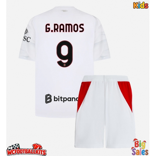AC Milan Goncalo Ramos #9 Replica Away Stadium Kit for Kids 2026-27 Short Sleeve (+ pants)